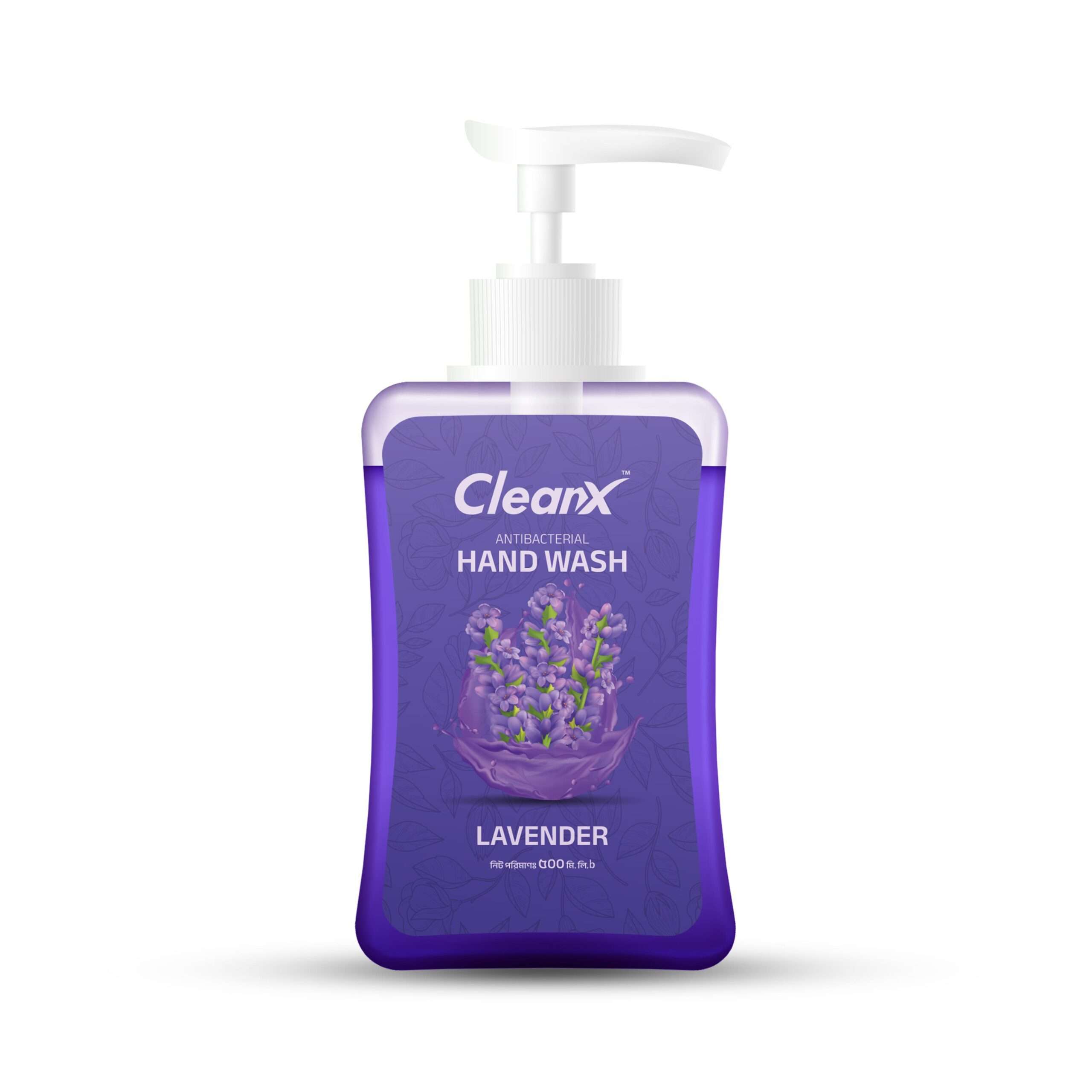 CleanX Hand Wash Lavender Front 500ml