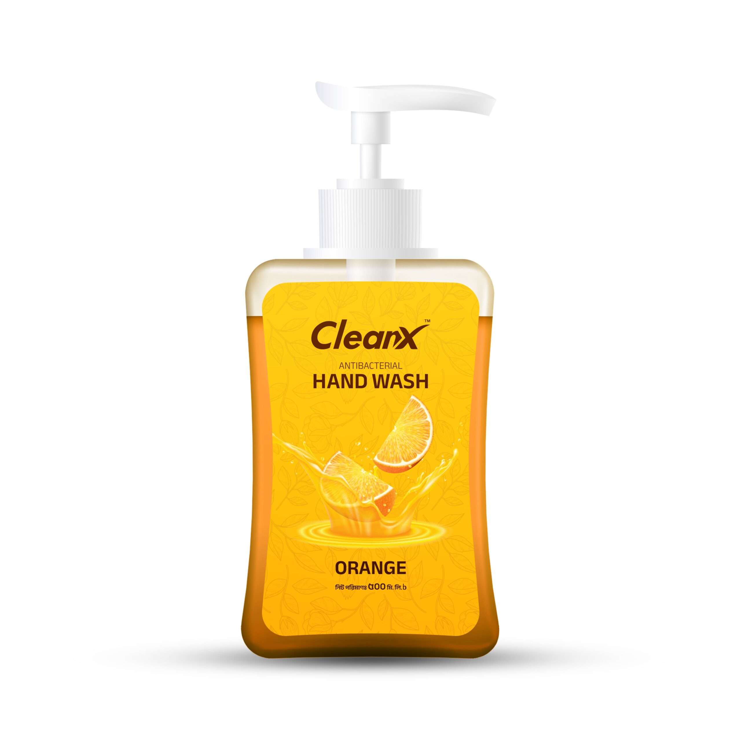 CleanX Hand Wash Orange Front 500ml