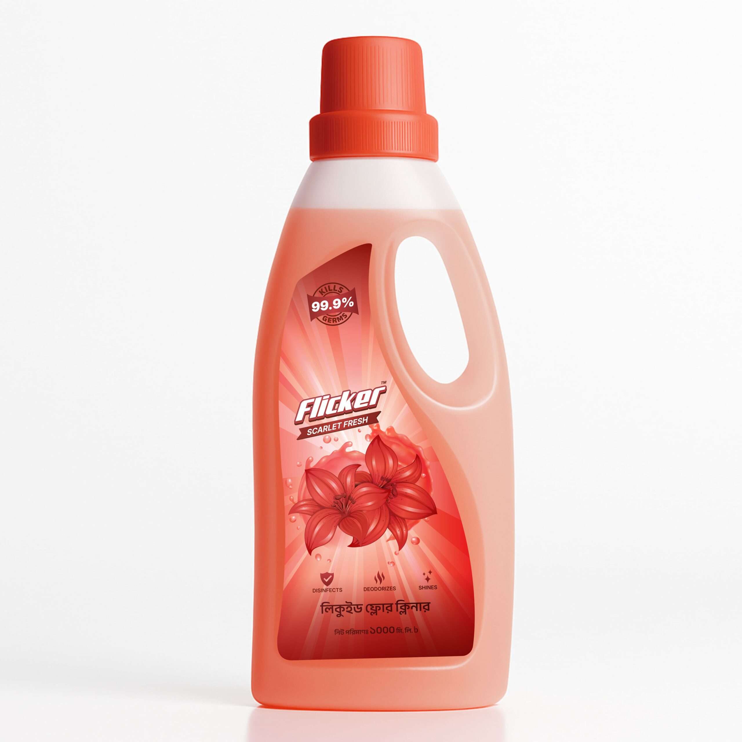 Flicker Floor Cleaner Scarlet Fresh Front 1000ml